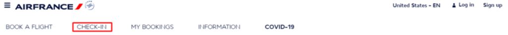 Air France Online Check-in Process
