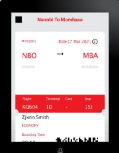 Kenya Airways Mobile Check-in