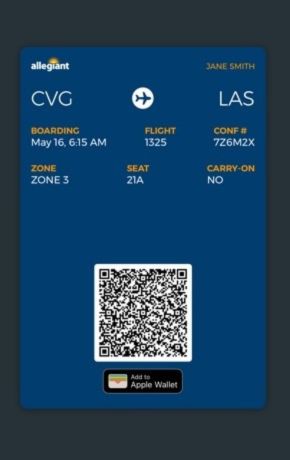 Allegiant Airlines Mobile Check-in