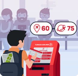 Turkish Airlines self-service kiosk
