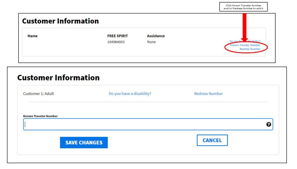 Existing reservation