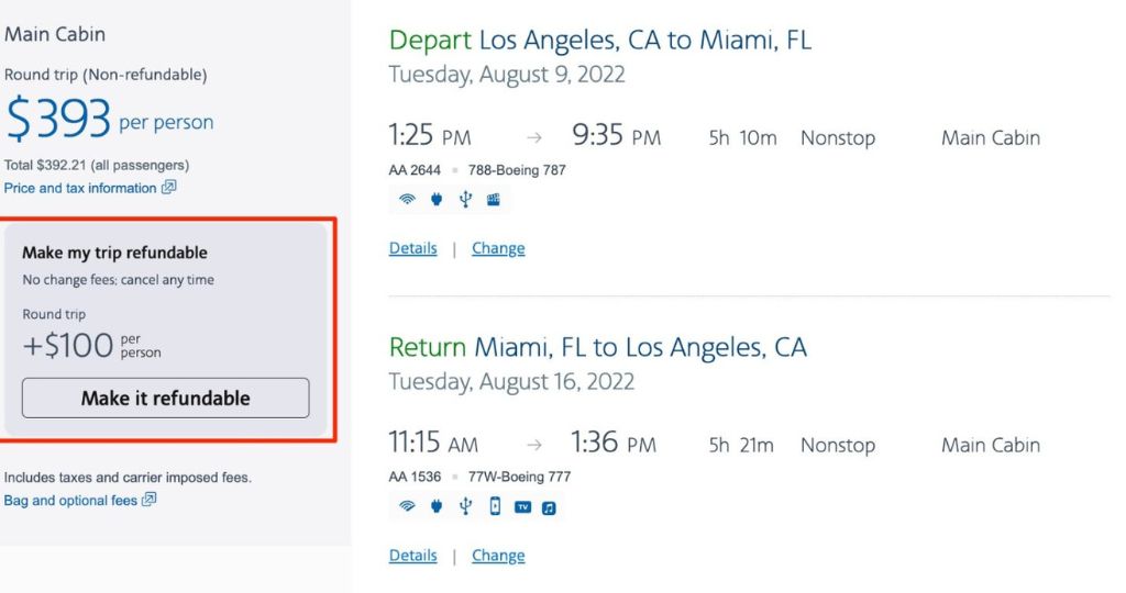 easyJet Change Flight Fee