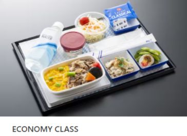Economy Class meal